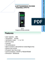 Features: Key Pad & Fingerprint Access Control (TP-F7)