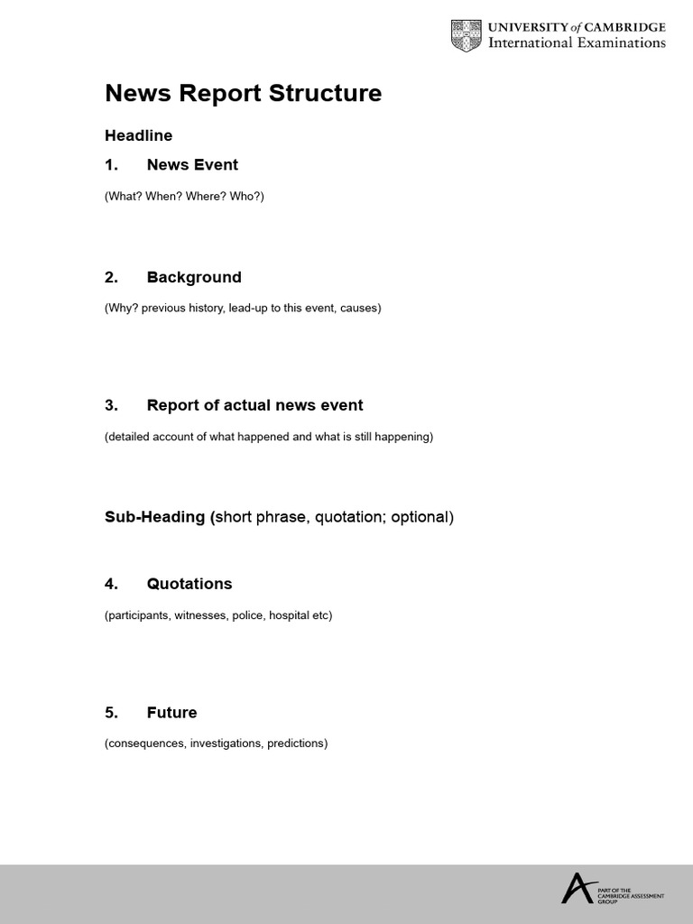 News Report Structure Explained | PDF