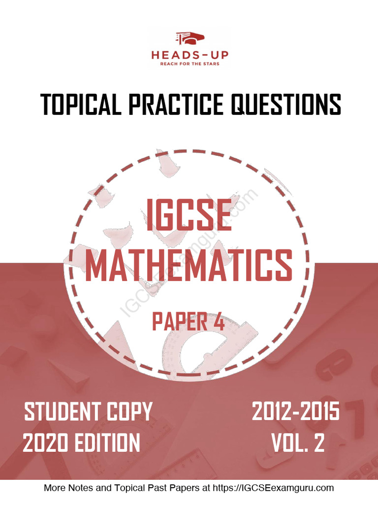 IGCSE Mathematics Paper 4 Practice | PDF | Equations | Mathematics