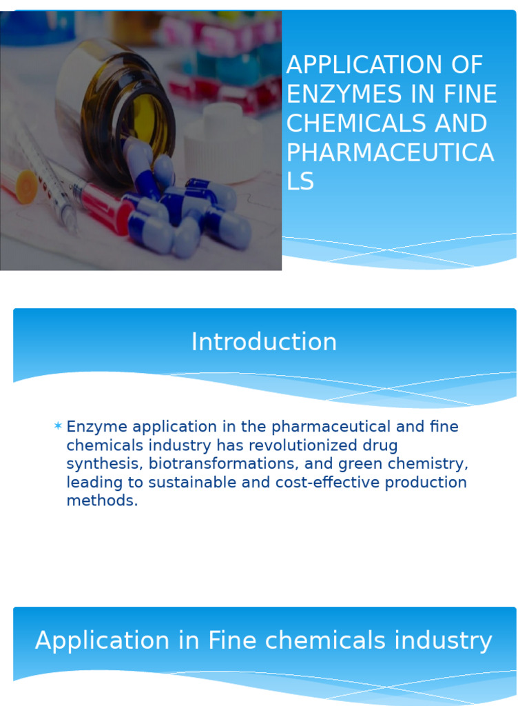 Enzyme Applications in Pharmaceuticals | PDF | Biosynthesis | Enzyme