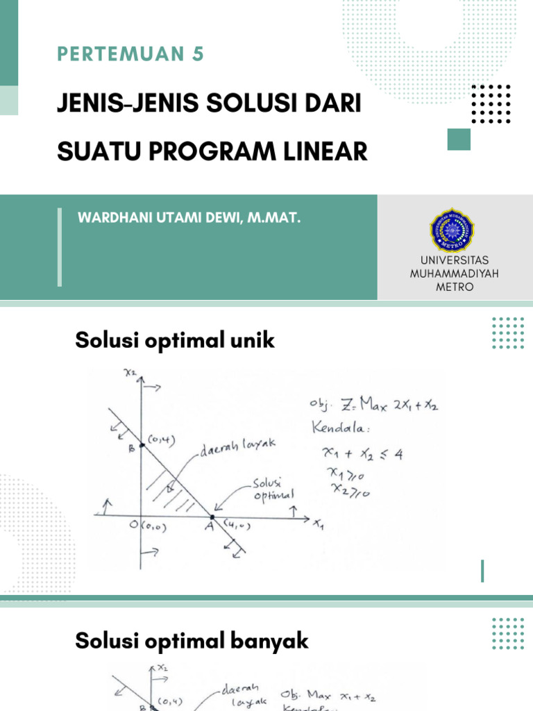 Program Linear: Contoh dan Solusi | PDF