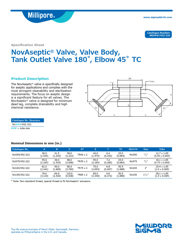Sigma (Novaseptic) Valve 2 | PDF | Valve | Mechanical Engineering