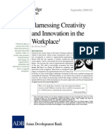 Harnessing Creativity and Innovation in The Workplace