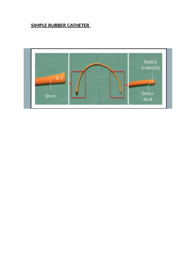 Simple Rubber Catheter Overview | PDF