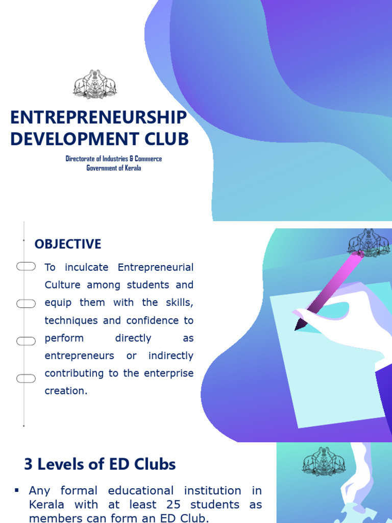 Kerala Entrepreneurship Development Clubs | PDF | Entrepreneurship ...