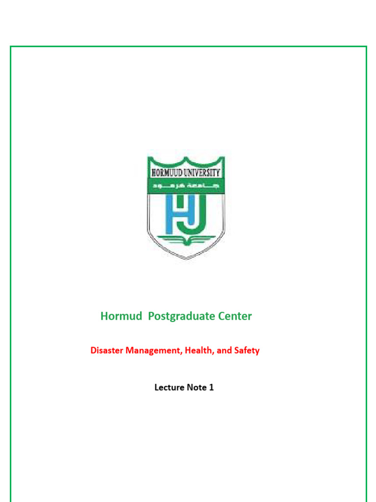Disaster Management Course Overview | PDF | Natural Disasters ...