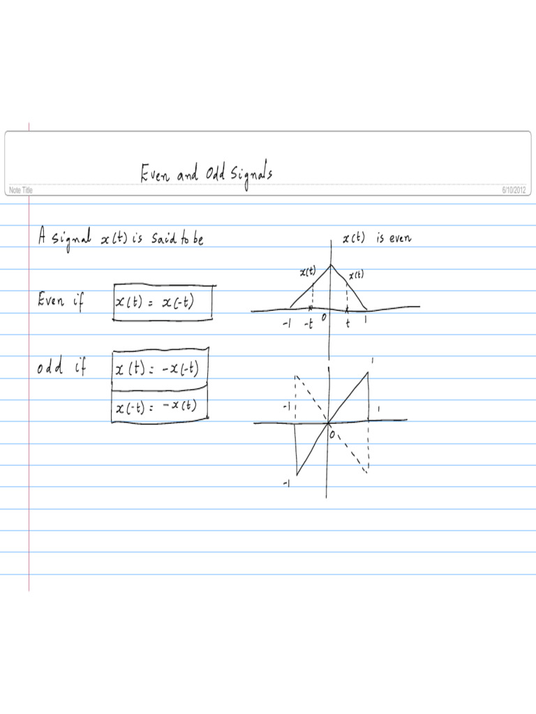 Even and Odd Signals | PDF