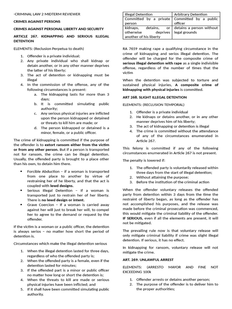 Joaquin's Criminal Liability in Detention | PDF | Crimes | Crime & Violence