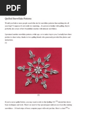 All Things Paper_ Quilled Snowflake Patterns