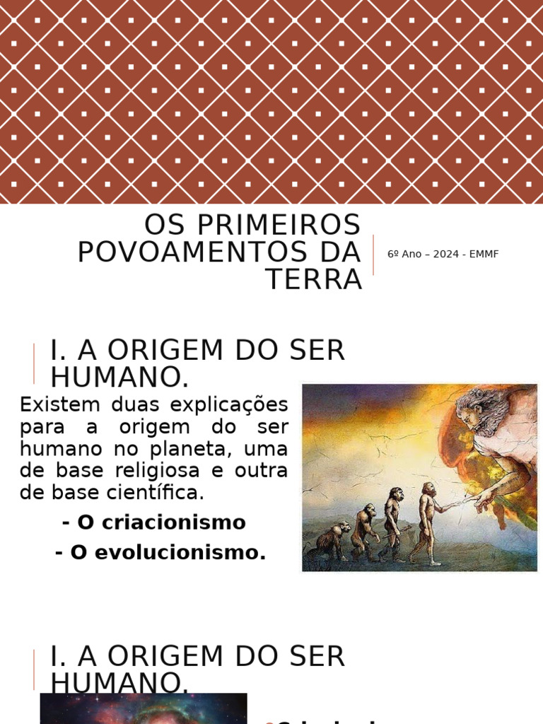 Origem e Povos da Pré-História | PDF | Humano | Evolução