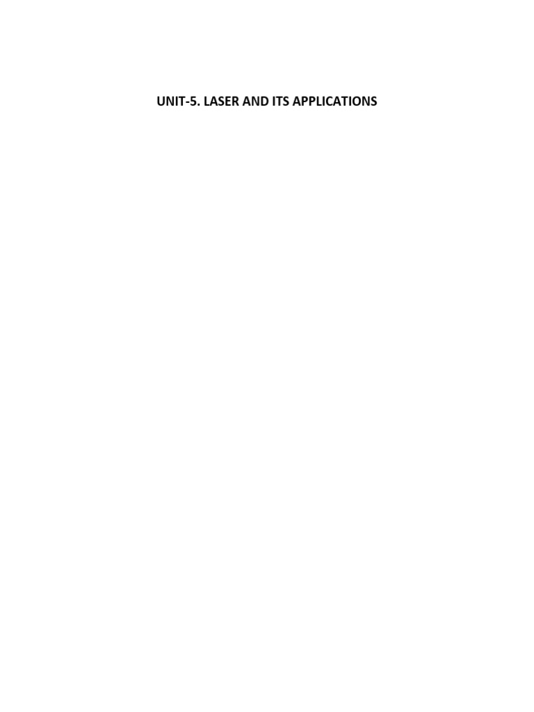 Laser Fundamentals and Applications | PDF | Laser | Light