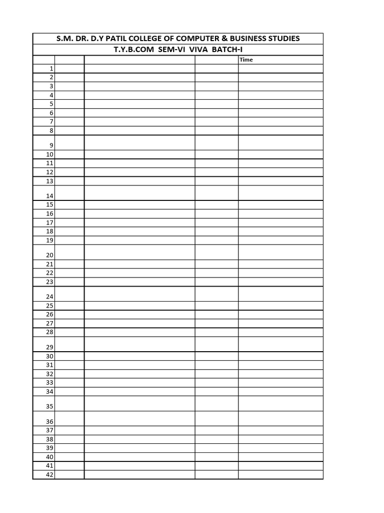 Ty Bcom Batch I List Pdf