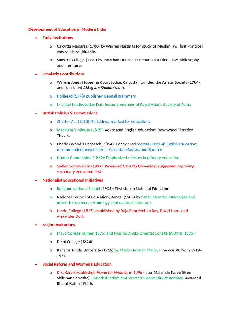 Evolution of Modern Education in India | PDF | Swami Vivekananda
