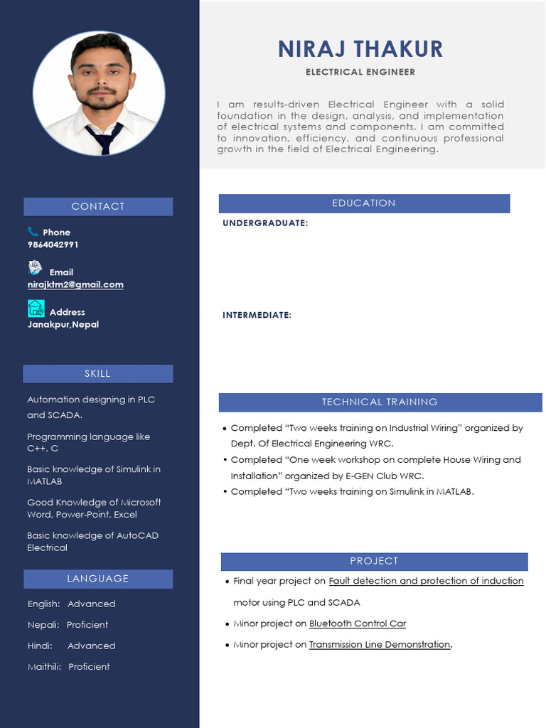 Electrical Engineer Resume Overview | PDF