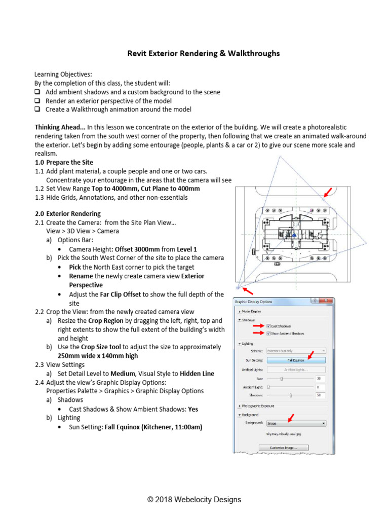 Revit Exterior Walkthrough Guide | PDF | Rendering (Computer Graphics ...