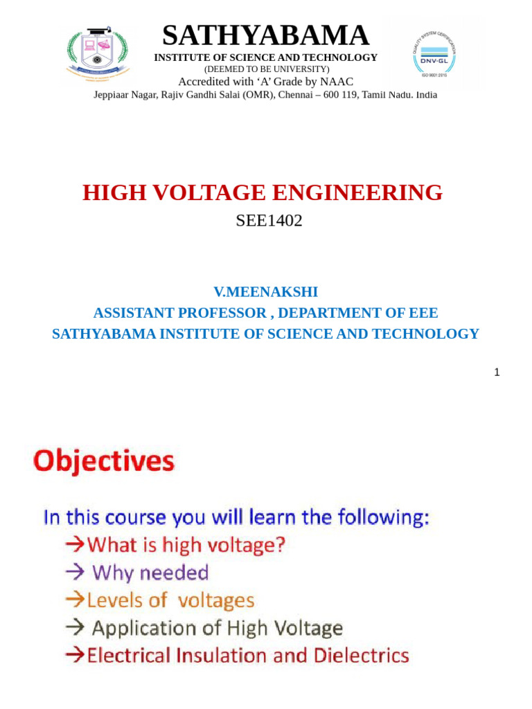 High Voltage Engineering Overview | PDF | Lightning | Insulator ...
