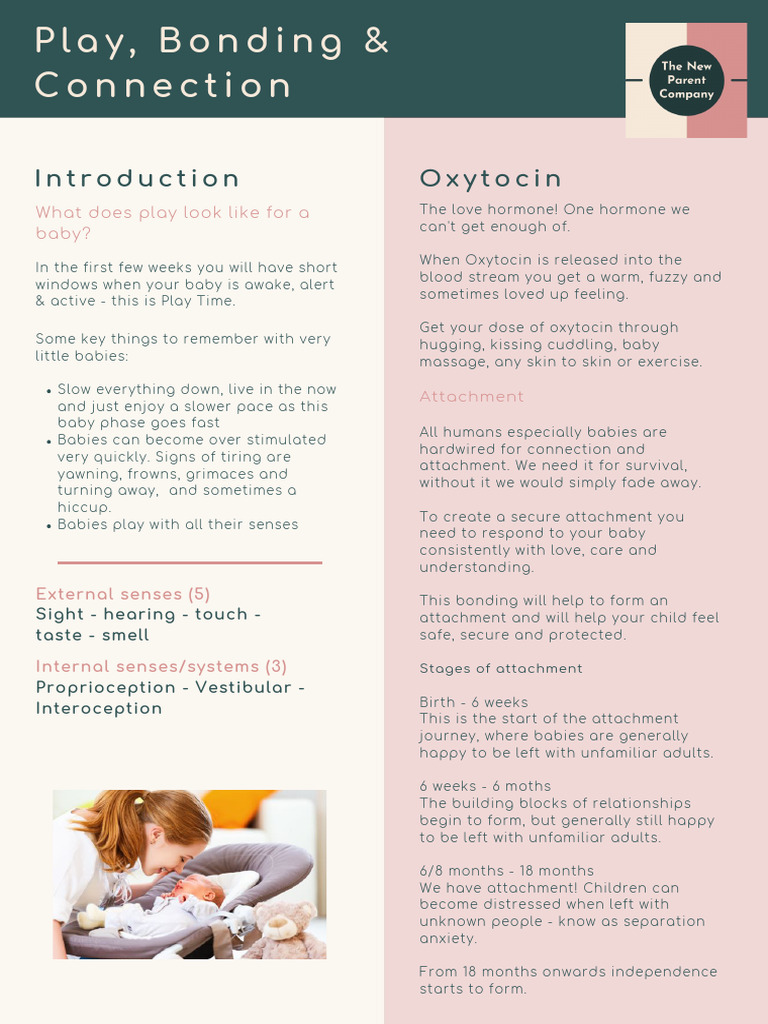 Play Bonding and Connection | PDF | Vestibular System | Infants