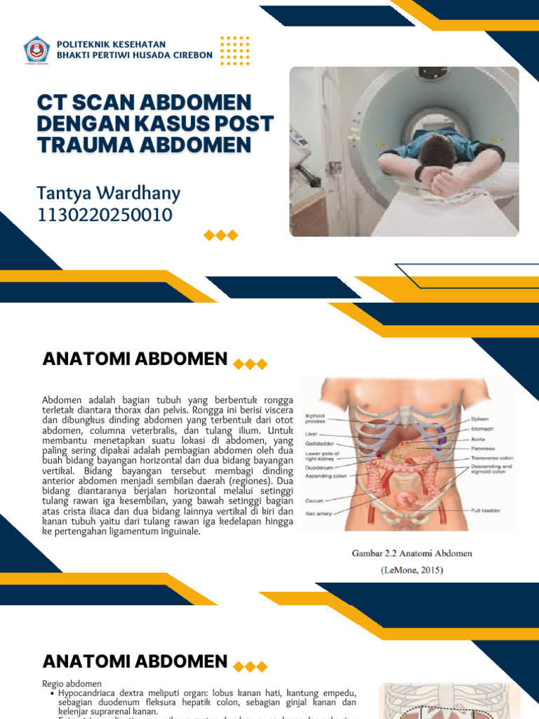 CT Scan Abdomen Trauma Tantya | PDF