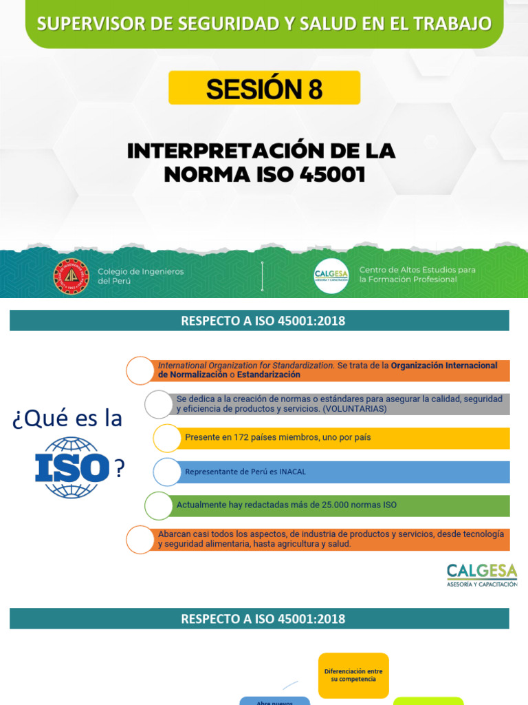SESIÓN 08 - Interpretación de La Norma ISO 45001 | PDF | Organización ...