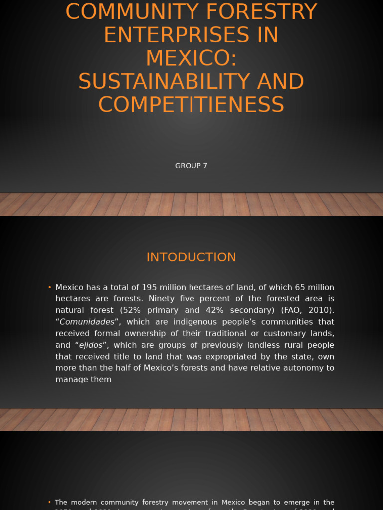 Community Forestry Enterprises in Mexico | PDF | Forest Management ...