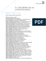 SAP-Transactions and Corresponding ABAP Programs