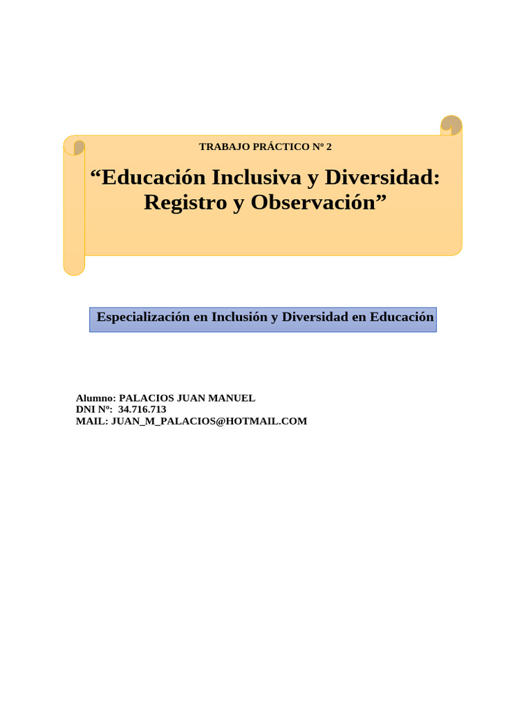 Inclusión y Diversidad en el Recreo Escolar | PDF | Inclusión ...