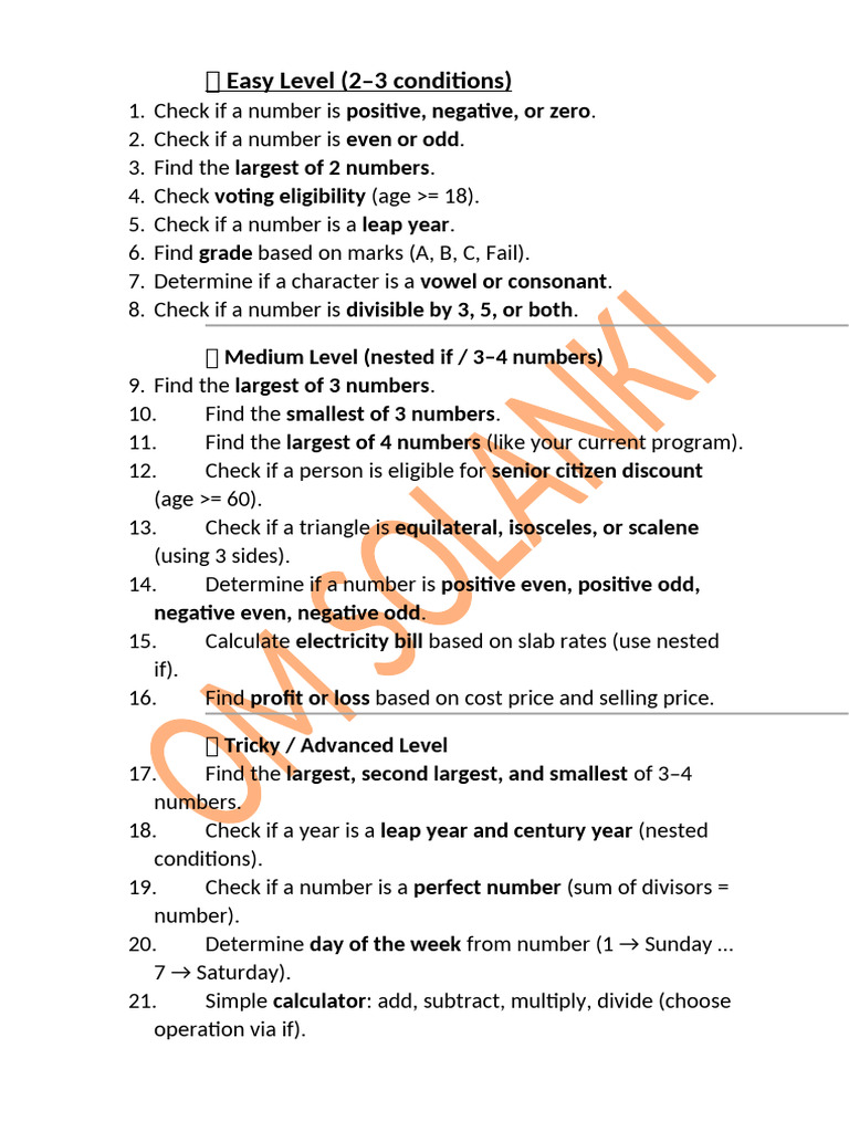 If Program List | PDF