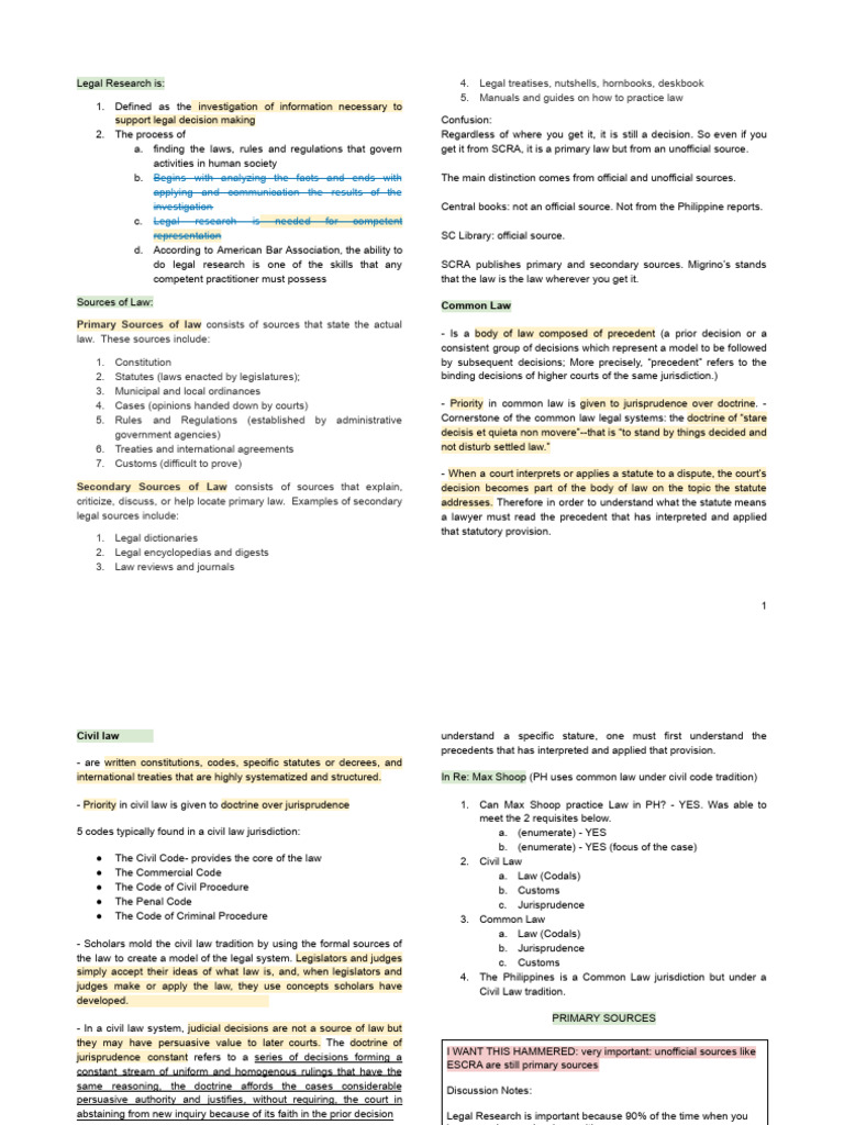 Understanding Legal Research Essentials | PDF | Precedent | Civil Law ...
