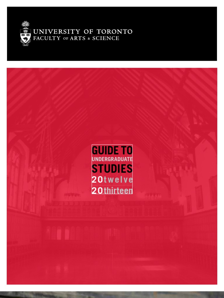 University of Toronto Arts & Science Guide | PDF | Graduate School ...