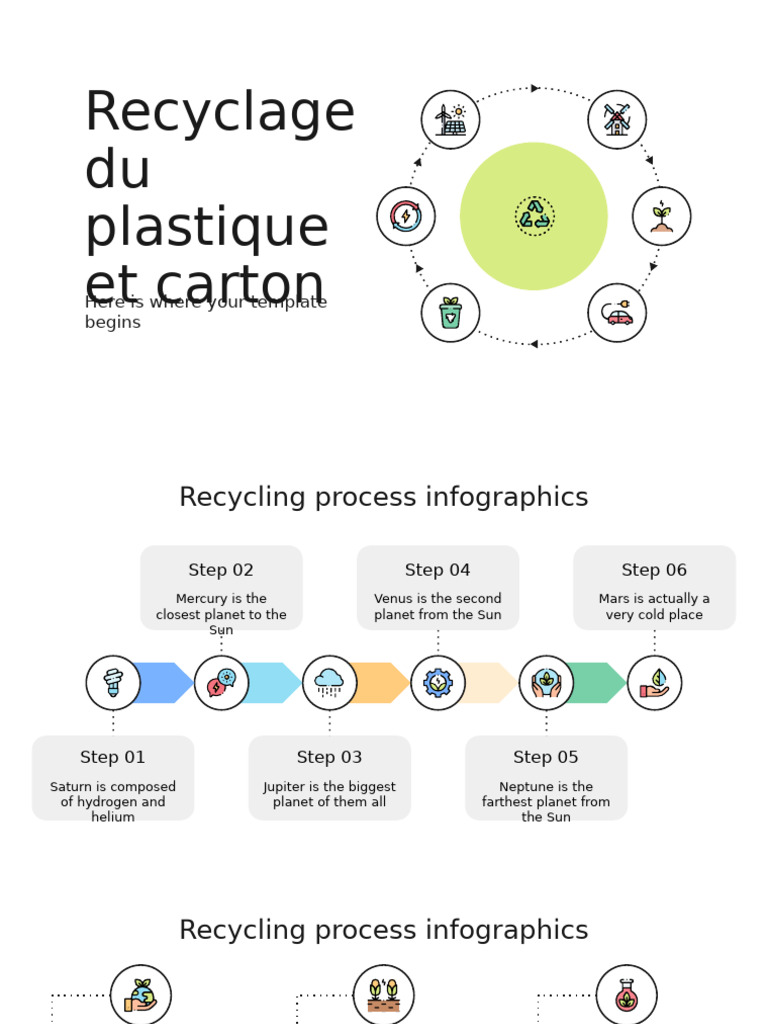 Recycling Process Infographics by Slidesgo | PDF | Planets | Planets In ...