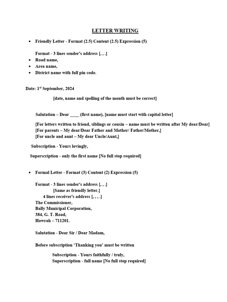 Letter Writing Guide: Formats & Tips | PDF
