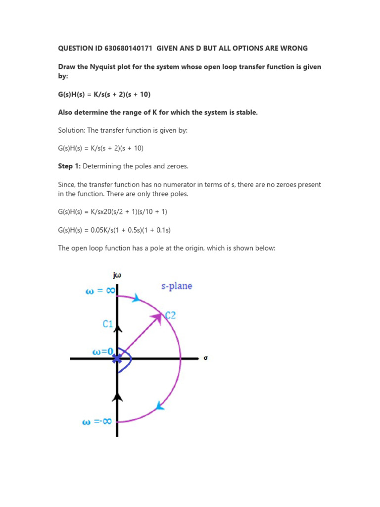 NYQUIST PLOT - Compressed | PDF | Applied Mathematics | Mathematical ...