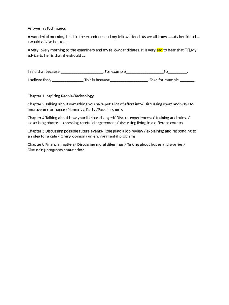 Effective Answering Techniques | PDF
