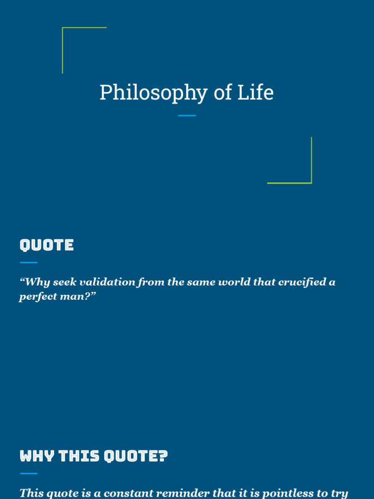 Philosophy of Life | PDF