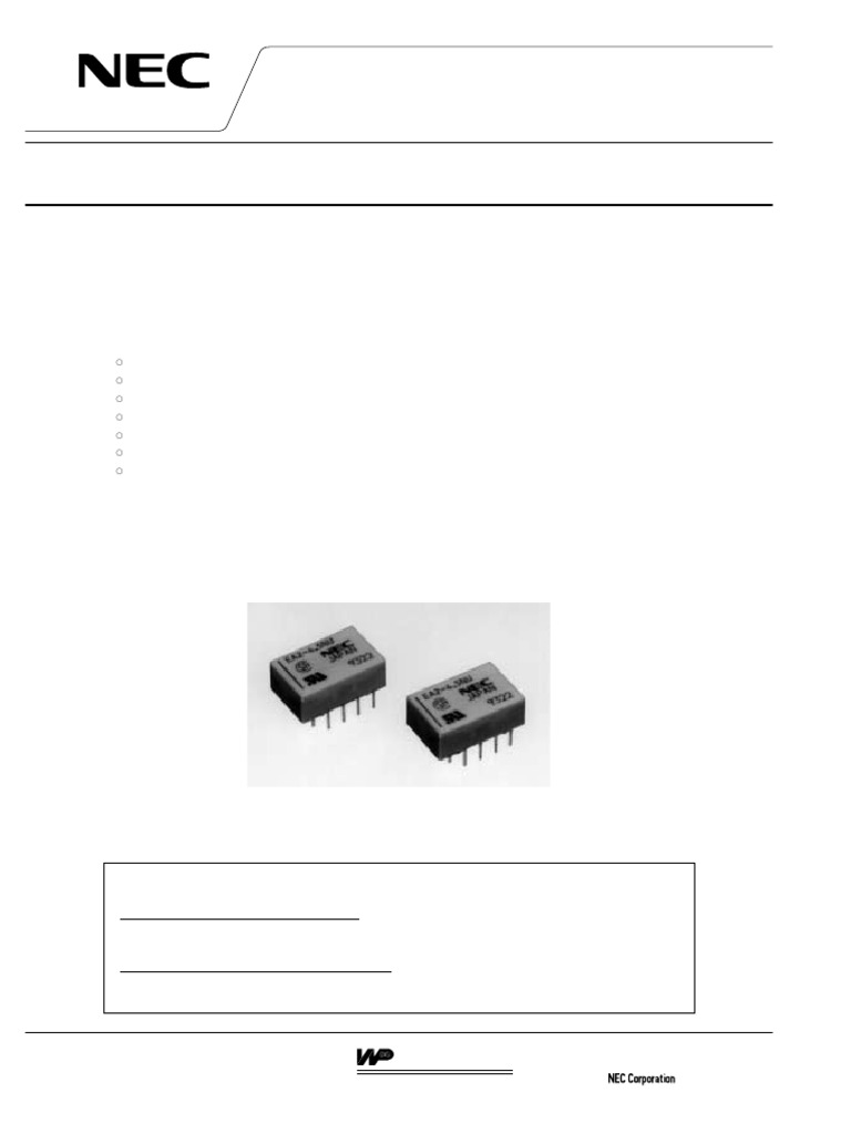 EA2 Series Miniature Signal Relay | PDF | Relay | Inductor