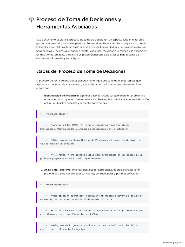 Guía Práctica para la Toma de Decisiones | PDF | Toma de decisiones ...