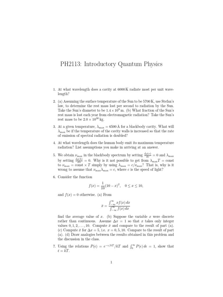 Intro to Quantum Physics Concepts | PDF | Physics | Transport Phenomena