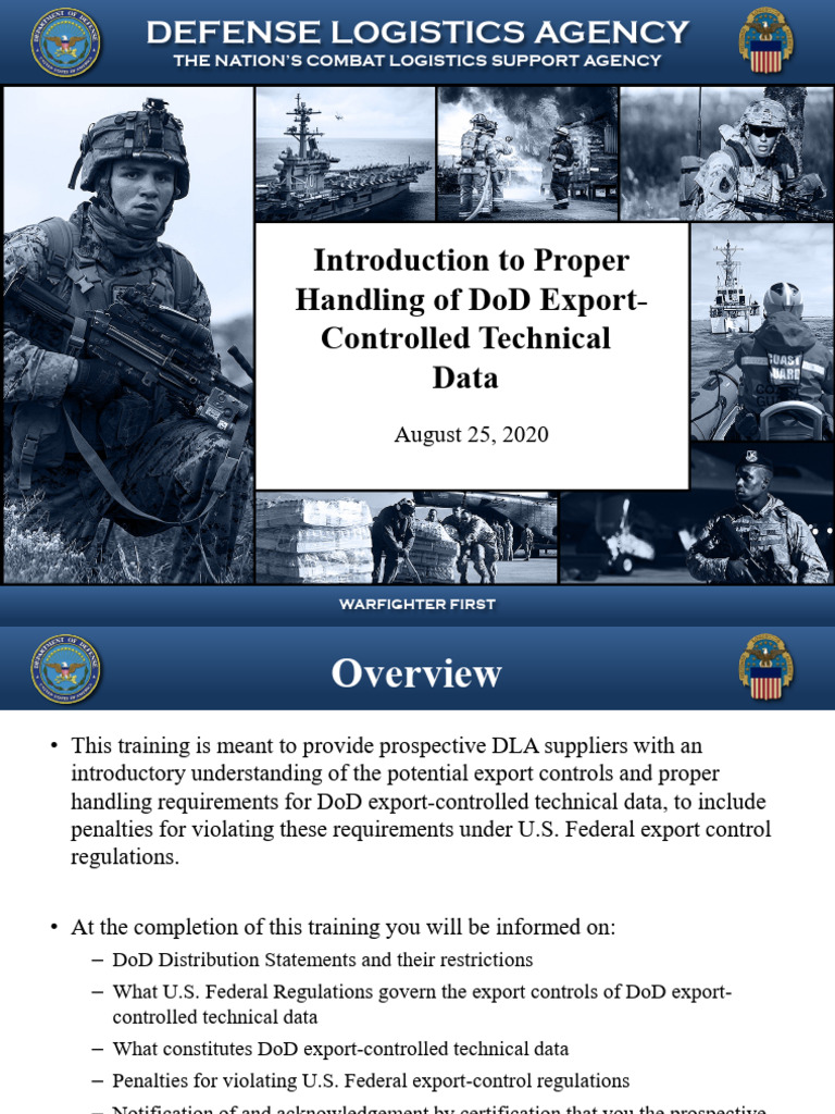 DoD Export-Controlled Data Training | PDF | United States Code | Government