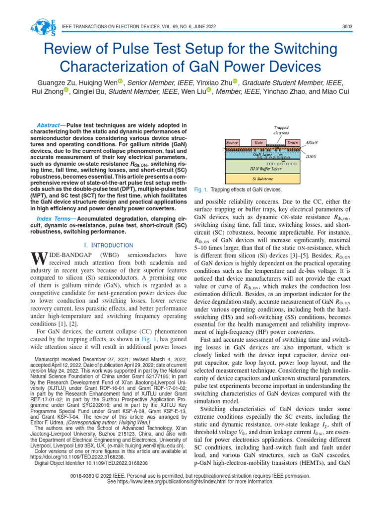 GaN Power Device Pulse Test Review | PDF | Field Effect Transistor | Diode