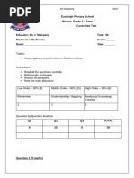 Grade 5 Geography Term 2 Test 2025 | PDF | River | Dam