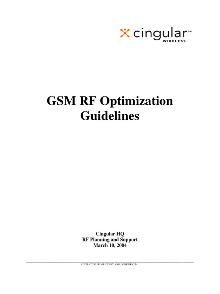 GSM RF Optimization Guidelines | PDF | Telecommunications | Computing