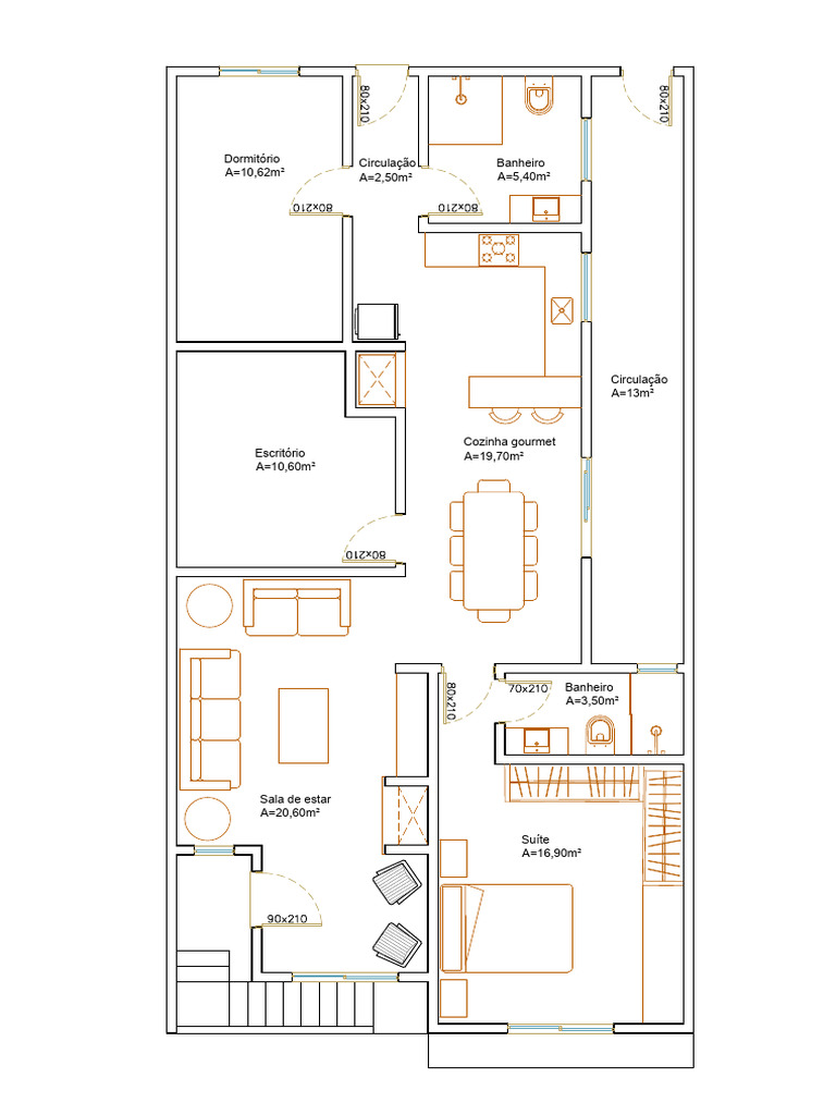 Dimensões de Ambientes Residenciais | PDF