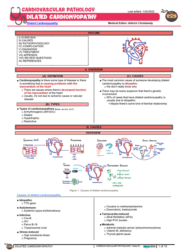 Understanding Dilated Cardiomyopathy | PDF | Atrium (Heart) | Heart Valve