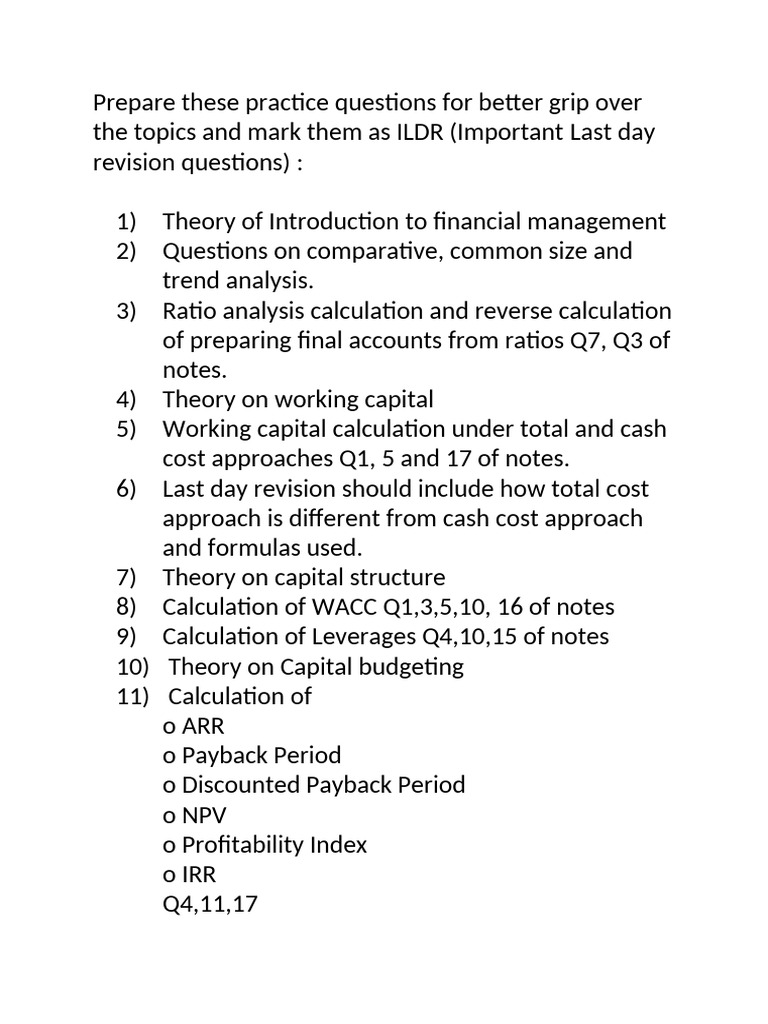 Practice Questions | PDF