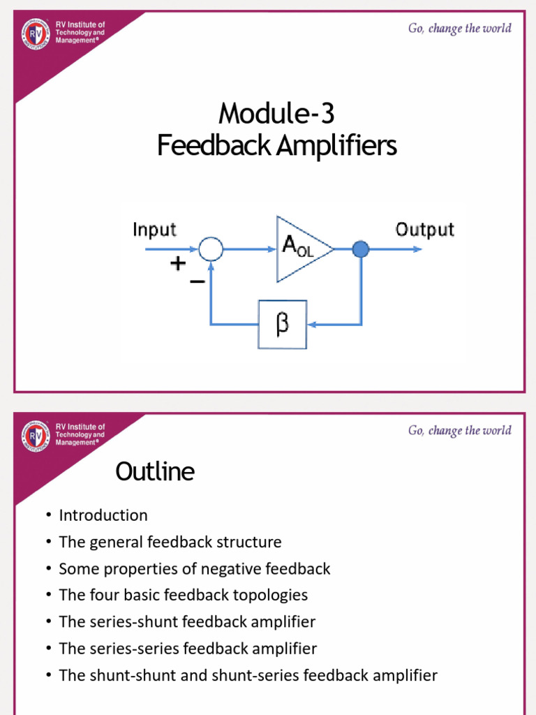 Effects of Feedback on Amplifier Performance | PDF | Amplifier ...