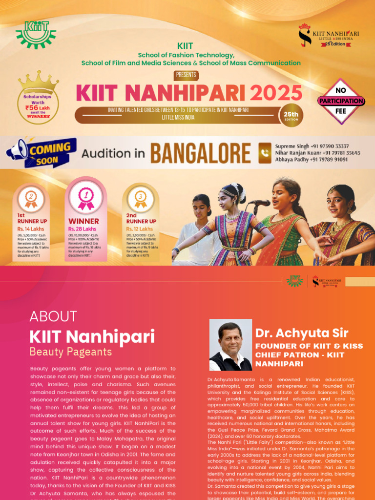 KIIT Nanhi Pari 2025: Little Miss India | PDF