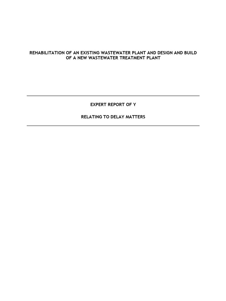 Wastewater Plant Delay Analysis Report | PDF