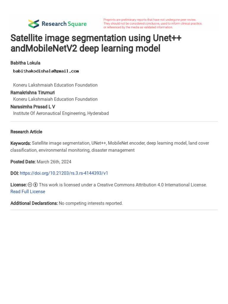 Satellite Image Segmentation with UNet++ | PDF | Image Segmentation ...