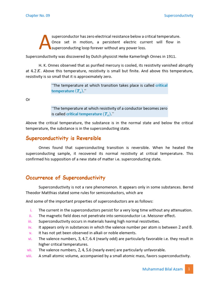 Understanding Superconductivity Basics | PDF | Superconductivity ...