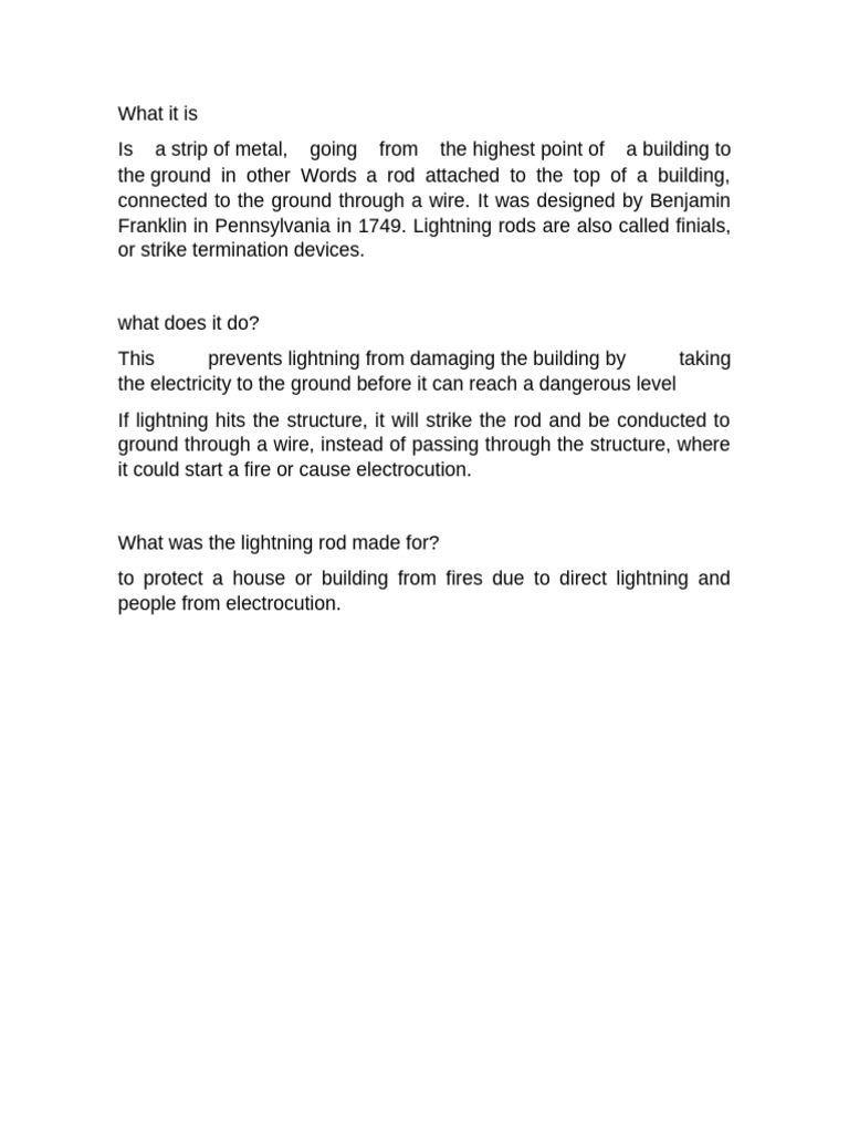Lightning Rods: Protection from Strikes | PDF